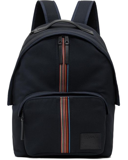 Paul Smith Black 'signature Stripe' Backpack for men