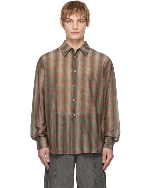 Our Legacy Brown Taupe Beyond Shirt for men