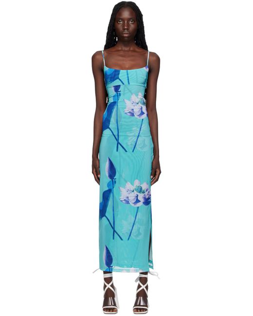 Miaou Black Ssense Exclusive Blue Thais Maxi Dress