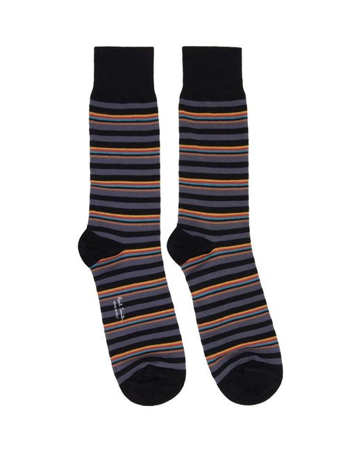 Paul Smith Black Three-Pack Signature Socks for men