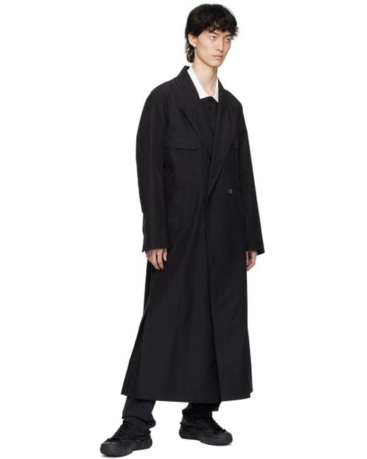 Y-3 Black Atelier Waterproof Coat for men