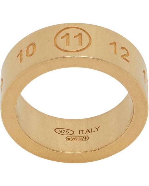 Maison Margiela Metallic Number Reference Ring for men