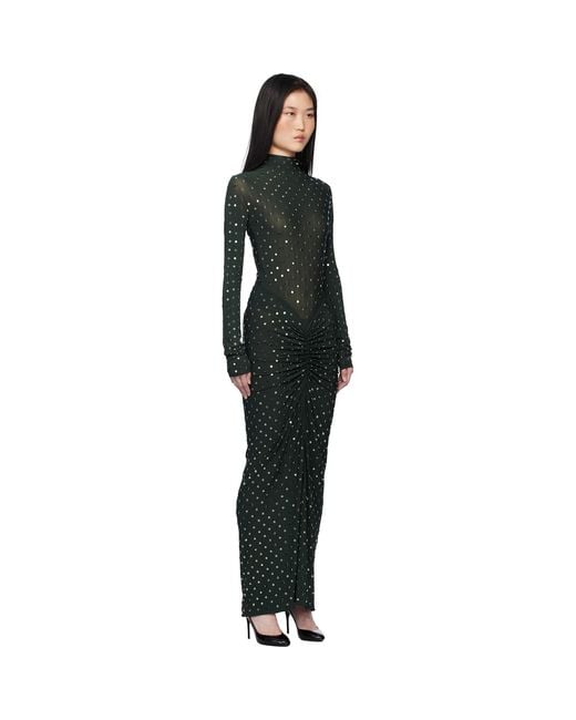 Alaïa Black Draped Maxi Dress
