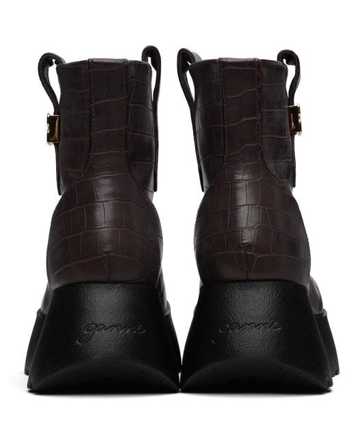 Ganni Black Kat Low Boots