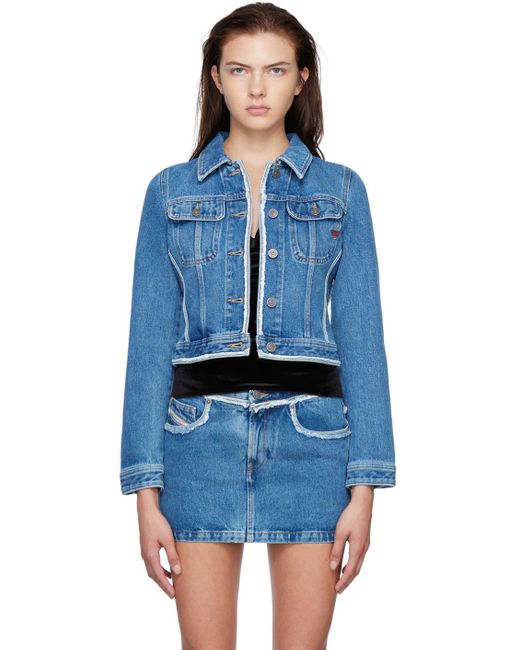DIESEL Blue Slimmysp Denim Jacket Lyst Canada