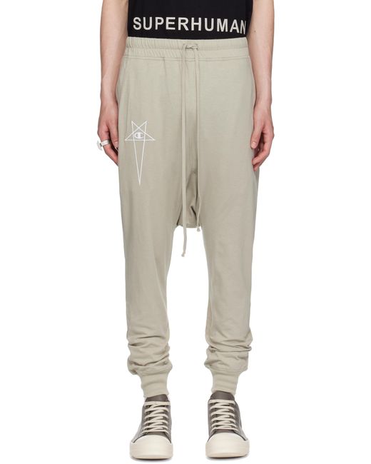メンズ Rick Owens オフホワイト Championエディション Prisoner Drawstring スウェットパンツ Multicolor