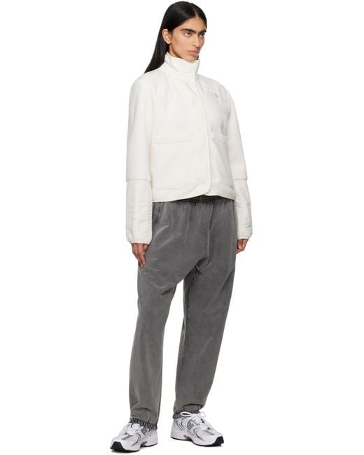 The North Face White Off- Cragmont Fleece Jacket