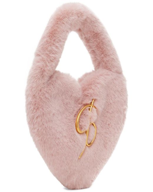 Blumarine Pink Heart-shaped 'b' Monogram Pin Bag