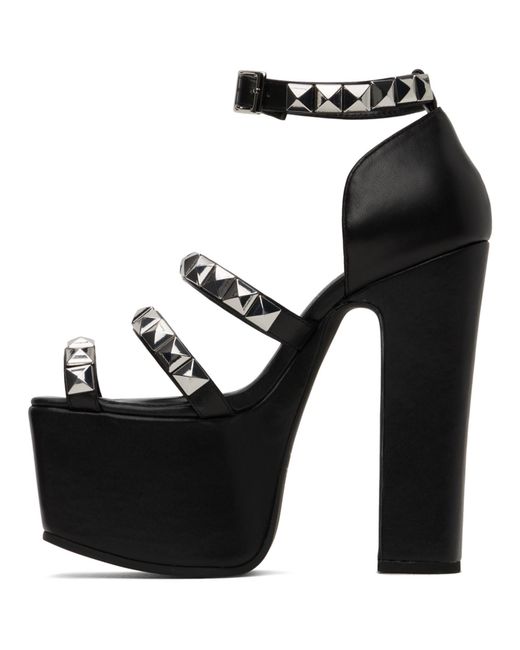 Ashley Williams Black Studded Iris Heels