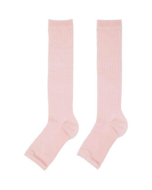 Swedish Stockings Pink Ssense Exclusive Long Sandal Socks