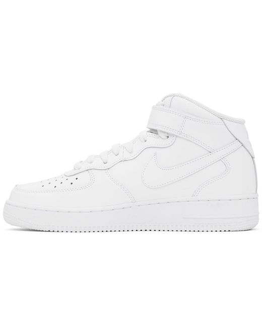 Nike Black White Air Force 1 Mid '07 Sneakers for men