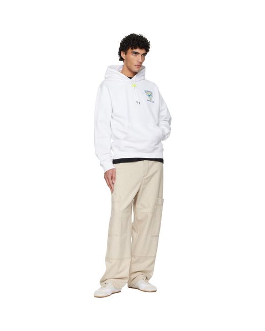 Casablanca White 'Tennis Club' Icon Hoodie for men