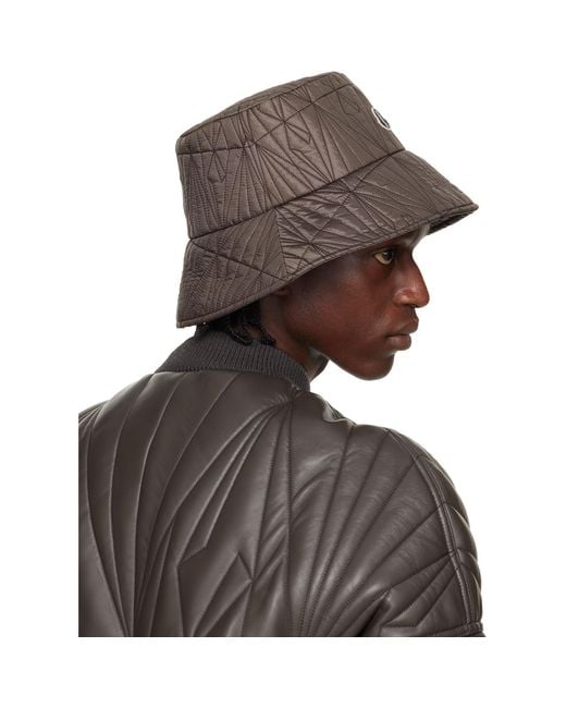 Rick Owens Brown Moncler + Bucket Hat for men