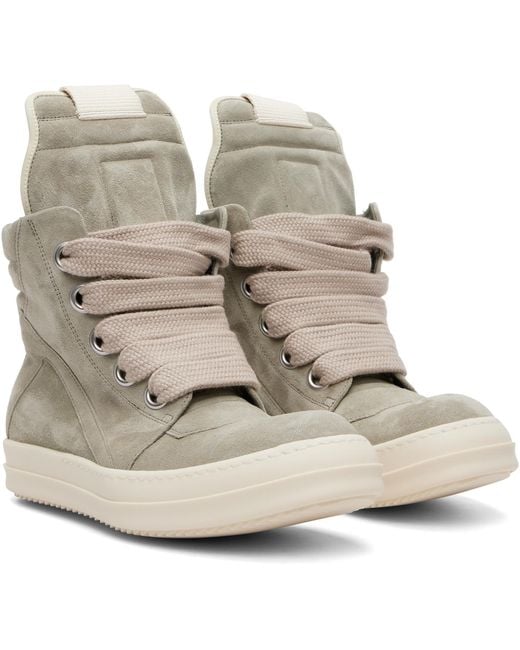 Rick Owens Natural Taupe Tower Jumbolace Geobasket Sneakers for men