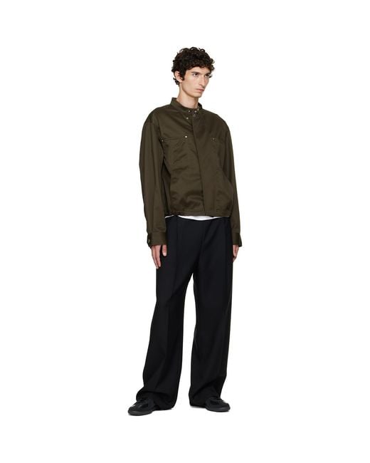 Helmut Lang Brown Moto Trucker Jacket for men