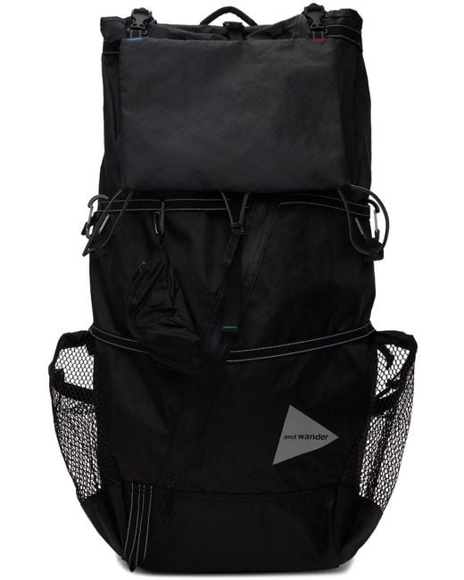 And Wander Black 45l Backpack for men