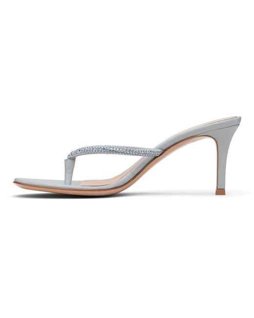 Gianvito Rossi Black India Thong 70 Heeled Sandals