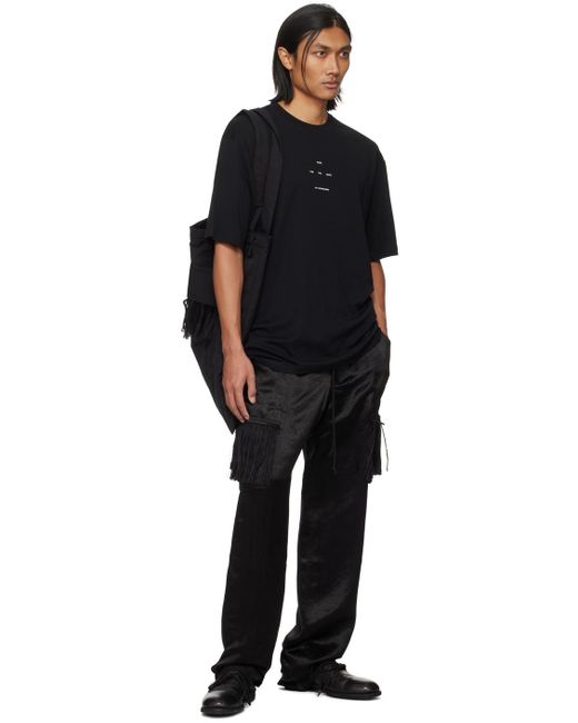 Song For The Mute Black Lined Cargo Pants for men