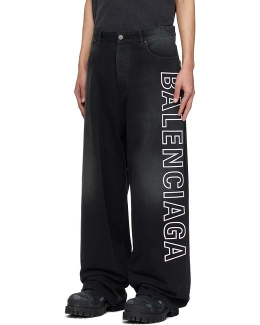 Balenciaga Black Outline Jeans for men