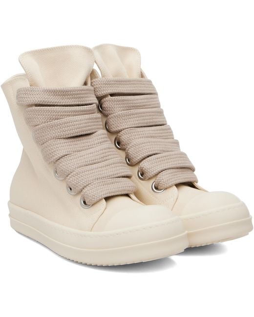 Rick Owens Natural Off- Tower Jumbolace Sneaks Sneakers for men
