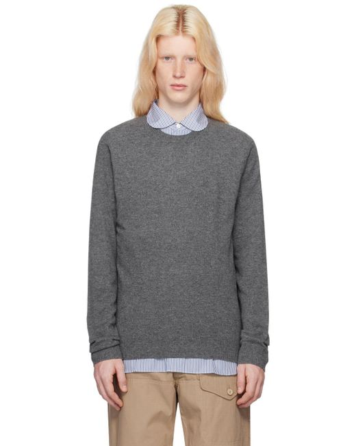 Comme des Garçons Black Comme Des Garçons Shirt Gray Crewneck Sweater for men