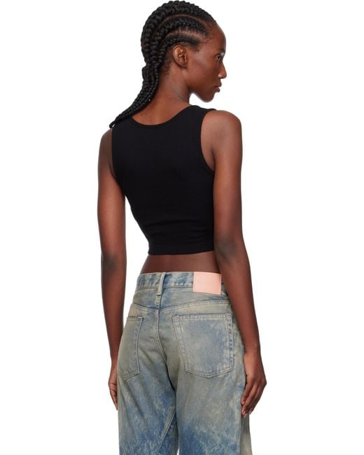 Vivienne Westwood Black Cropped Rib Tank Top