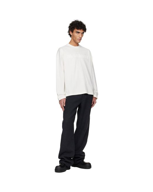 Jil Sander White Logo T-Shirt for men