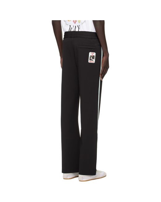 Casablanca Black Tech Nylon Trim Sweatpants for men