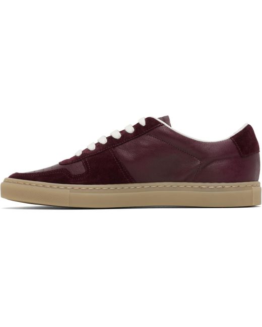 Common Projects Black Burgundy Bball Duo Slim Sneakers