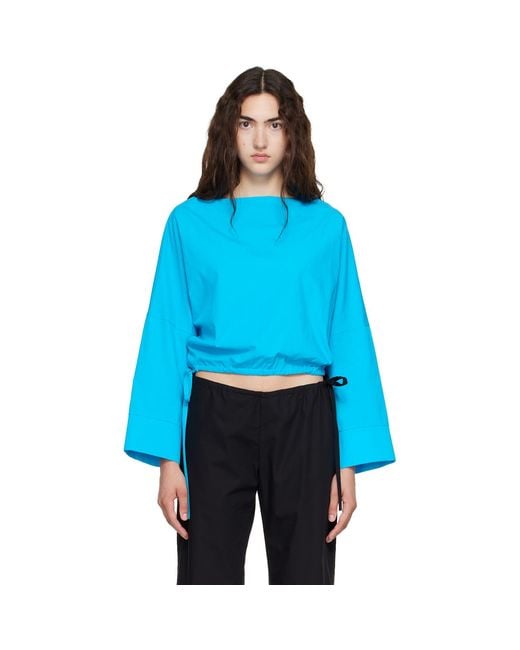 Brooke Callahan Blue Cuff Top