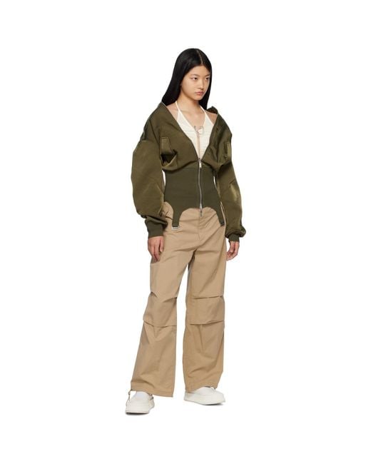Dion Lee Natural Beige toggle Trousers