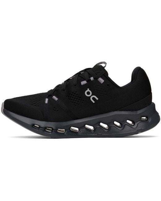 On Shoes Black Cloudsurfer Sneakers for men
