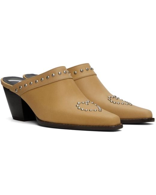 OPEN YY Black Heart Stud Western Mules