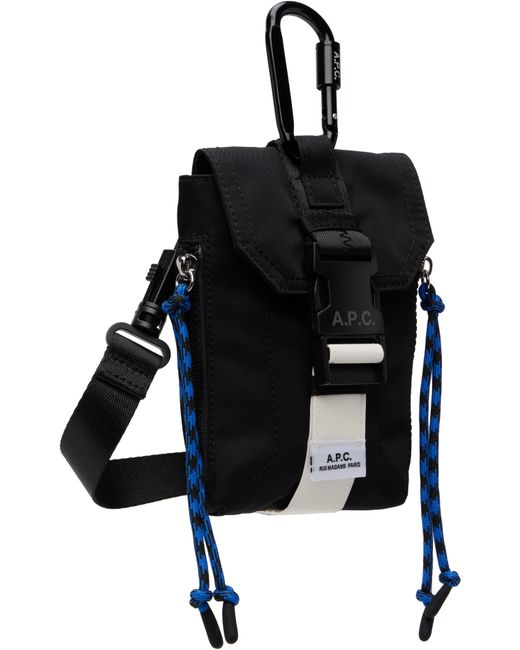 A.P.C. Black Trek Crossbody Pouch for men