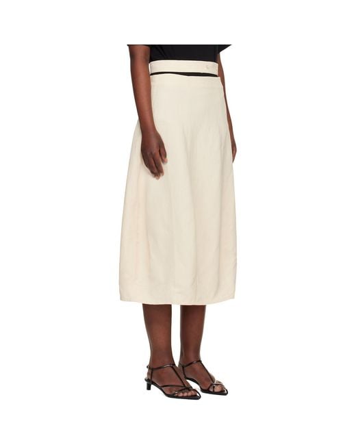 Studio Nicholson Natural Orcha Midi Skirt