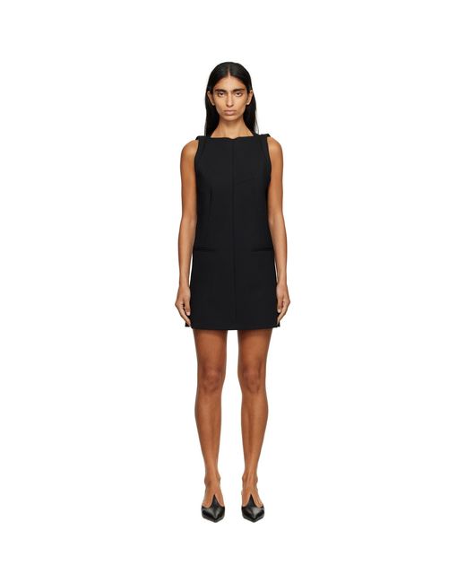 MM6 by Maison Margiela Black Boatneck Minidress