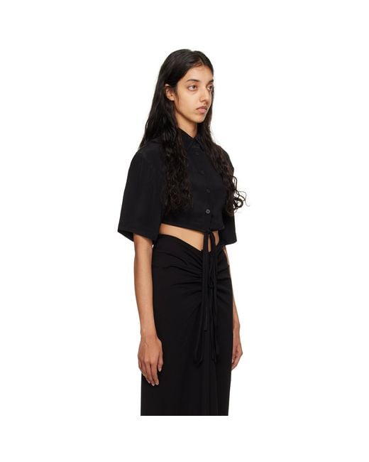 Christopher Esber Black Cropped Shirt