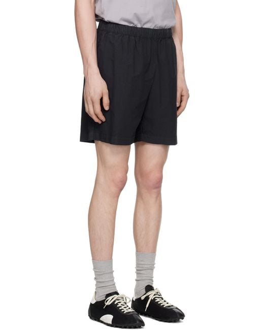 Norse Projects Black Per Cotton Tencel Shorts for men