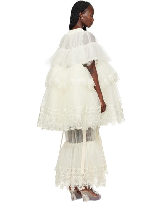 Simone Rocha Natural Ssense Exclusive Off-white Minidress