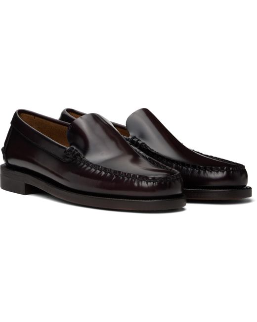 メンズ Sebago バーガンディ Frank ローファー ブラック | Lyst