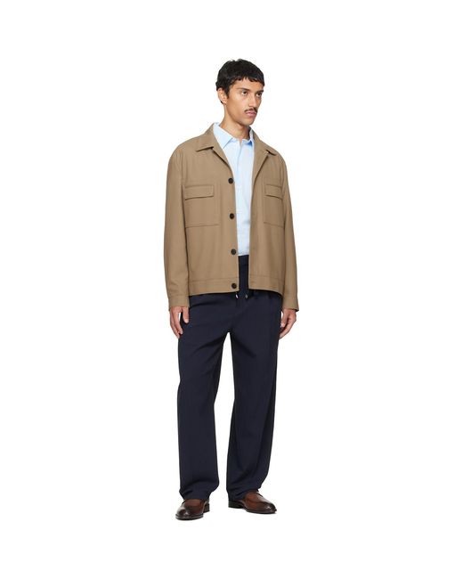 HUGO Blue Modern-Fit Trousers for men