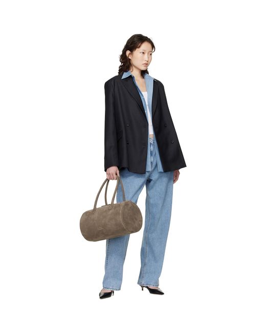 Loulou de Saison Brown Taupe Claus Cylindric Leather Bag