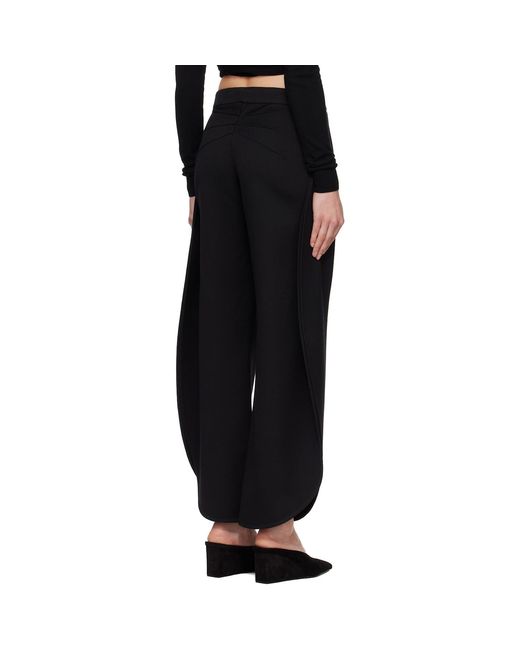 Alaïa Black Petal Wool Trousers