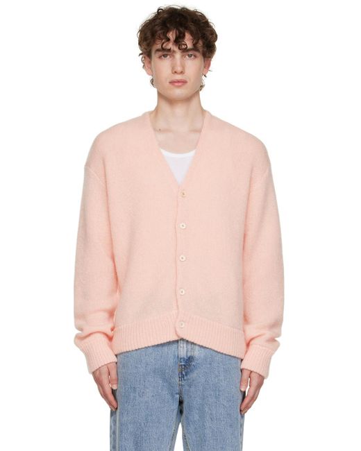 Second/Layer Blue Ssense Exclusive Pink Servizi Cardigan for men