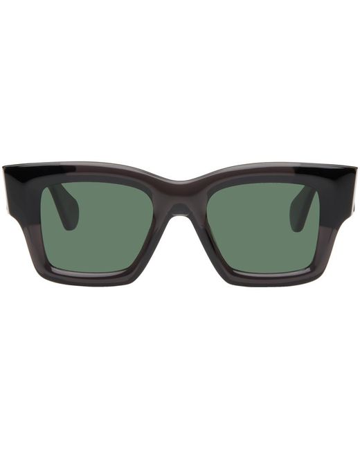 Jacquemus Green Black Le Papier 'les Lunettes Baci' Sunglasses for men