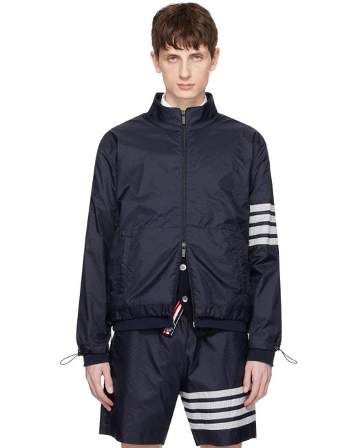 Thom Browne Blue Navy 4-bar Jacket for men