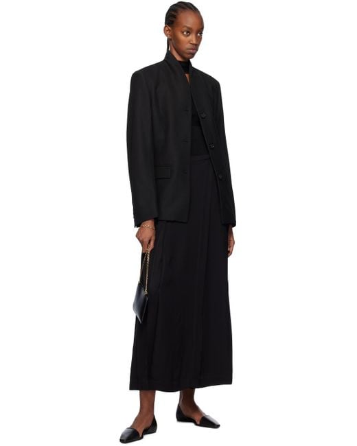 Totême  Toteme Black Pleated Maxi Skirt