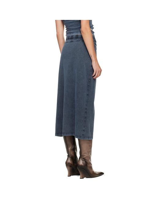 DIESEL Blue O-Alline Midi Skirt
