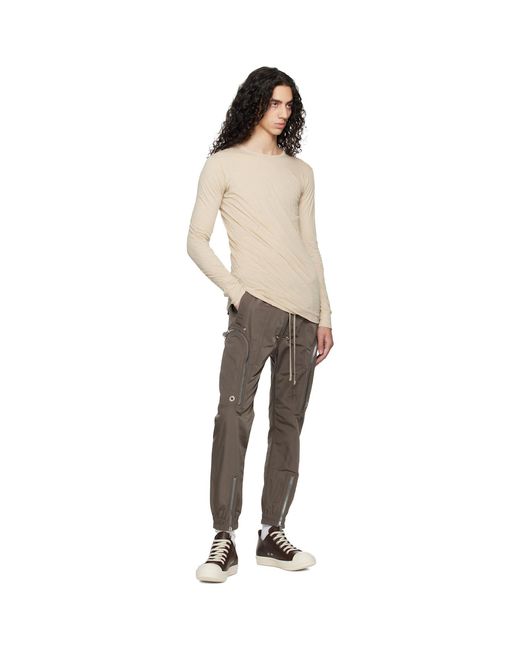 Rick Owens Black Off- Temple Double Ls T-Shirt for men