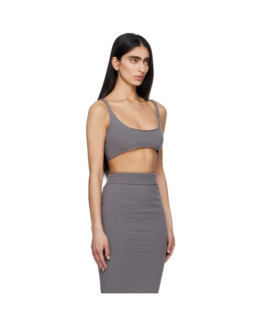 Entire studios Black Raw Knit Bra